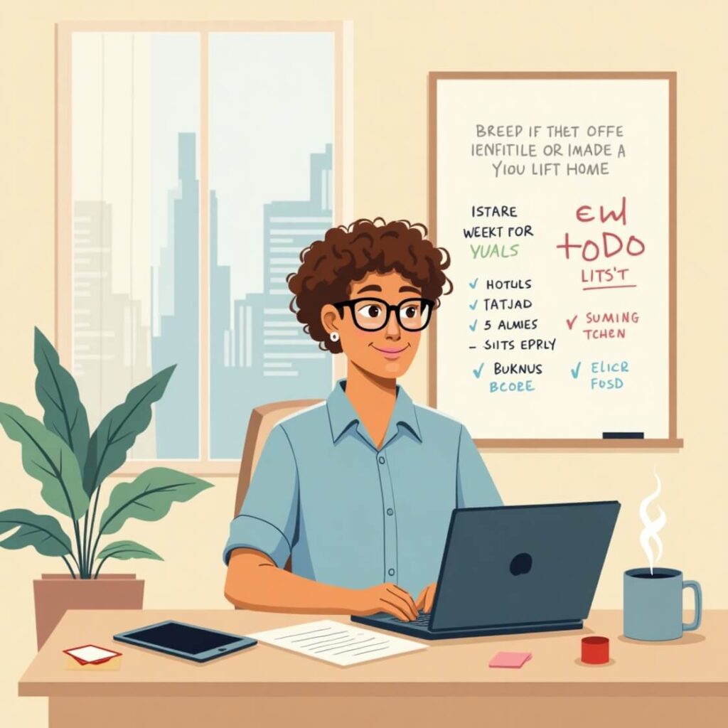 Successful remote business management with a team working from different locations.