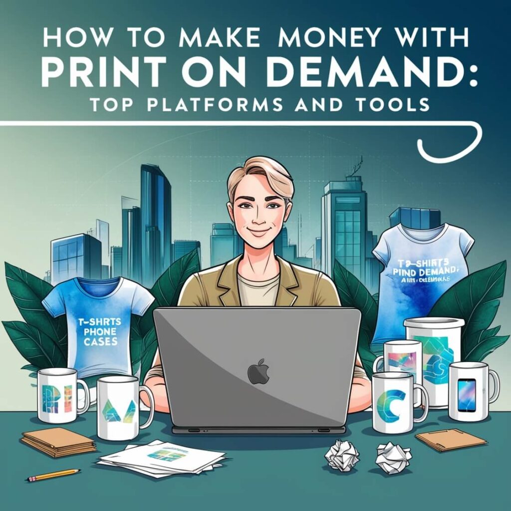 An overview of print on demand platforms and tools to help users make money online