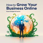 A business owner using a laptop and analyzing online marketing strategies to grow their business successfully.