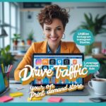 Infographic on using social media to drive traffic to your print on demand store.