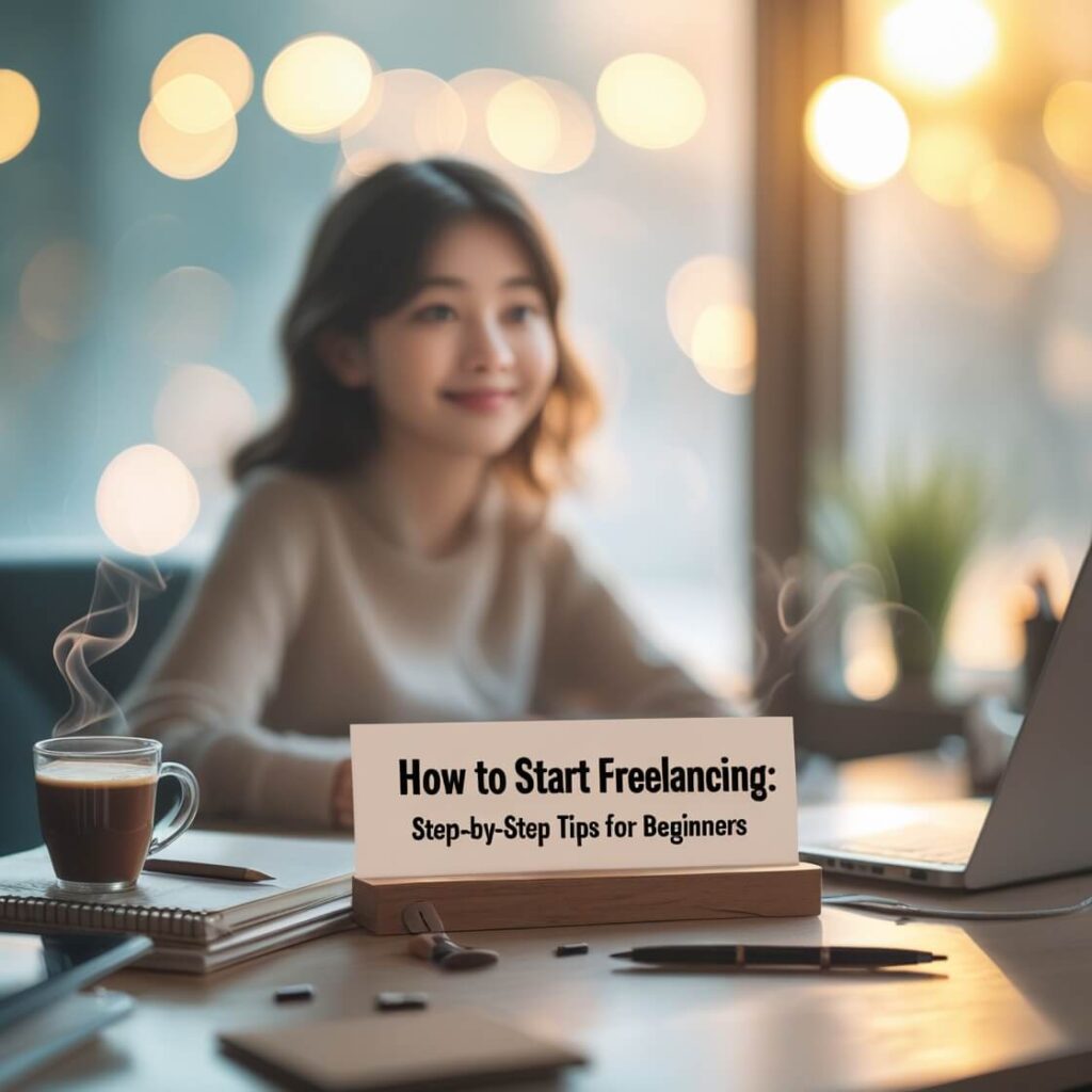Freelancer starting their journey with step-by-step tips for beginners on how to start freelancing