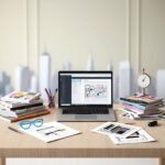 A graphic showing various design tools and resources, symbolizing ways to improve design skills and stay updated with design trends.