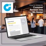 Web design showcasing customer reviews integration with ratings and testimonials