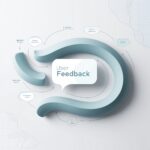 A designer reviews user feedback while refining a product design on a computer screen with sketches and notes around them.