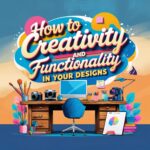 A designer working on a creative yet functional website layout, balancing aesthetics and usability.